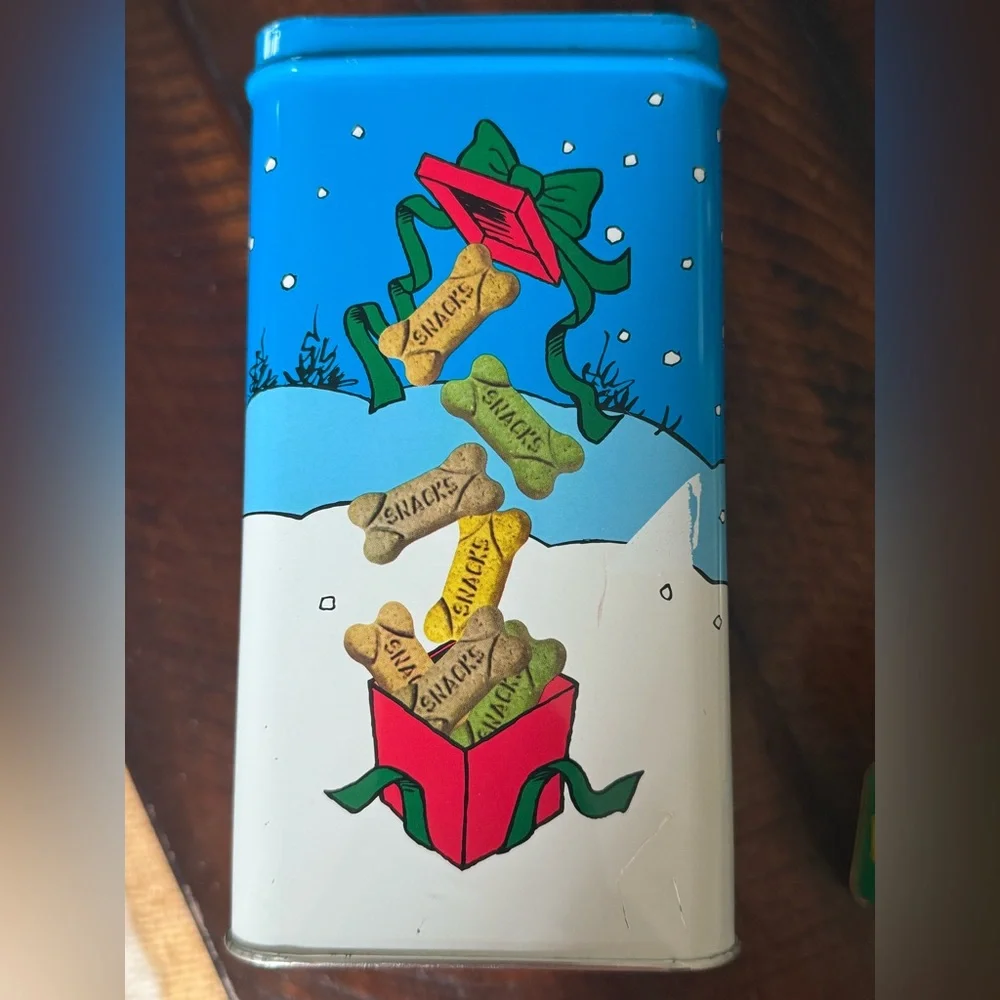 3 Vintage SNOOPY Milk-Bone and Snacks Tins 1993 1996